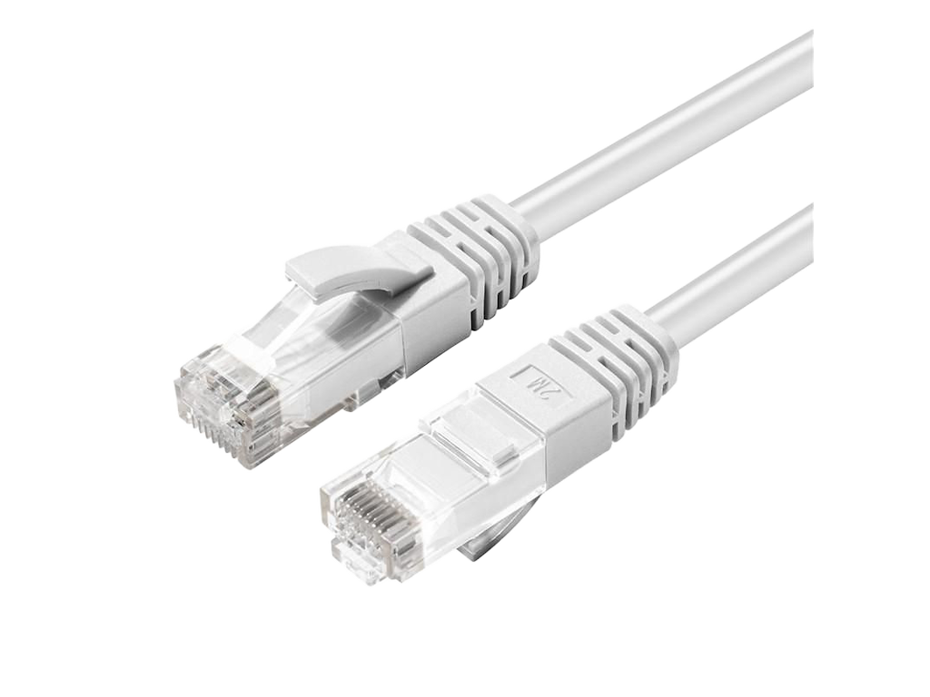 Kabel, UTP - 2 M - CAT6A - MicroConnect - U/UTP - Hvid