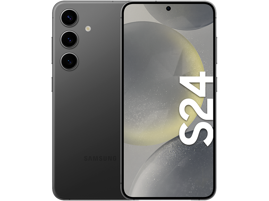  Samsung Galaxy S24 - 5G smartphone - dual-SIM - RAM 8 GB / Intern hukommelse 128 GB - OLED-skærm - 6.2" - 2340 x 1080 pixels (120 Hz) - 3x bagkamera 50 MP, 12 MP, 10 MP - front kamera 12 MP - sort onyx