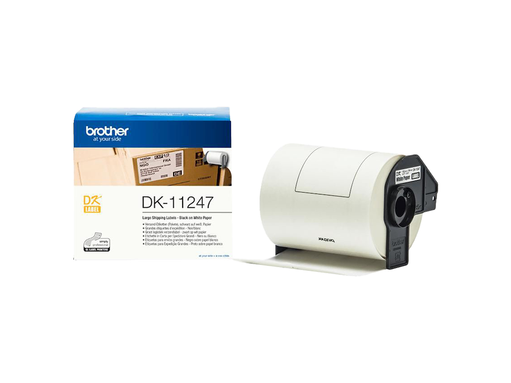 Brother DK-11247 etiketbånd Sort på hvid