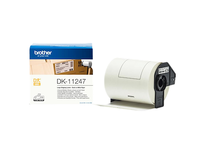 Brother DK-11247 etiketbånd Sort på hvid